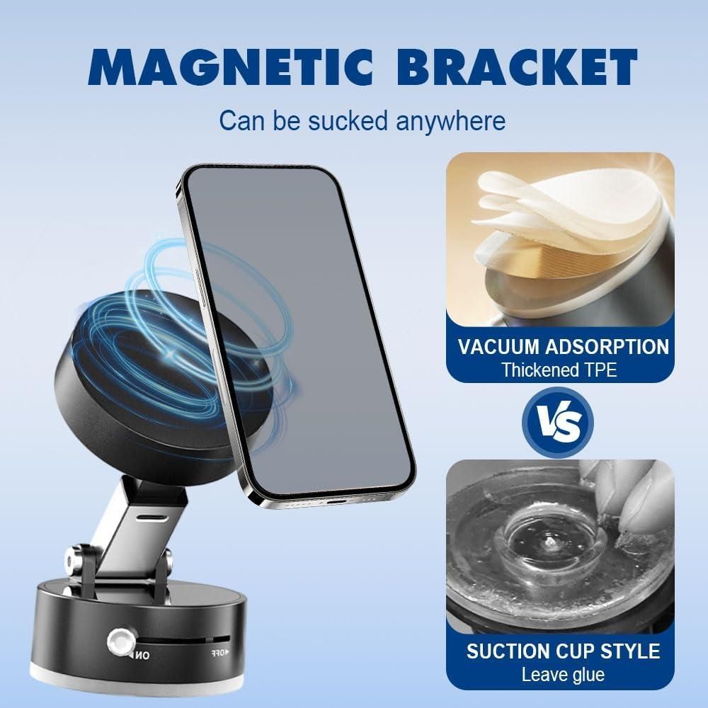 MagnoGrip 360° – The Ultimate Foldable Magnetic Suction Phone Holder for Every Moment