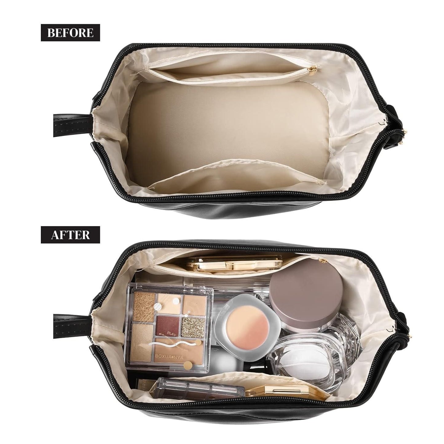 Large Capacity Cosmetic Travel Bag – Portable Makeup & Toiletry Organizer