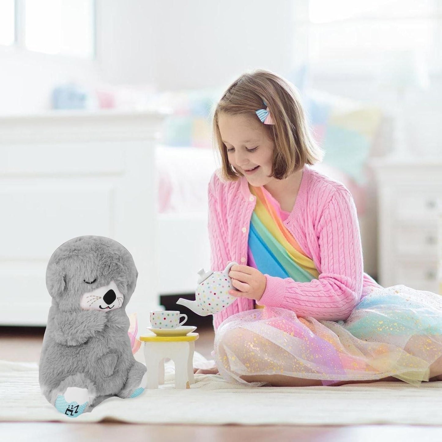Breathing Plush Teddy – Soothing Music for Comfort & Better Sleep