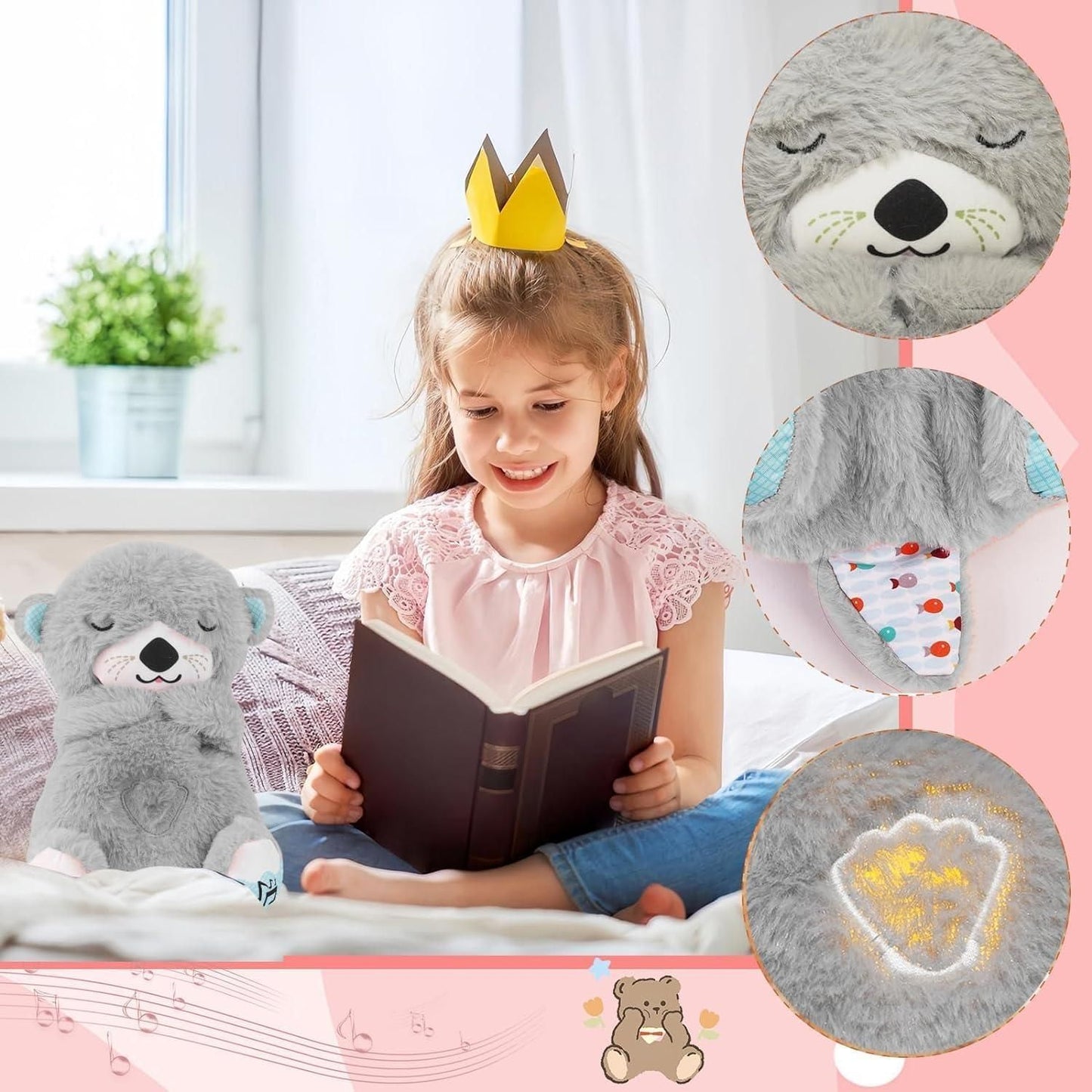 Breathing Plush Teddy – Soothing Music for Comfort & Better Sleep