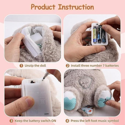 Breathing Plush Teddy – Soothing Music for Comfort & Better Sleep